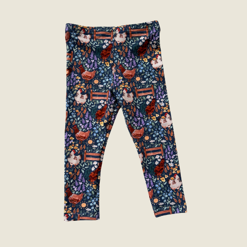 Organic Cotton Children's Chicken Print Leggings